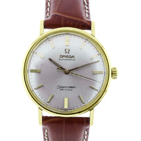 omega seamaster leather strap vintage.